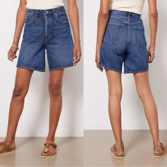 Citizens Of Humanity Pants - Citizens Of Humanity Camilla Long Loose 7” Denim Jean Shorts